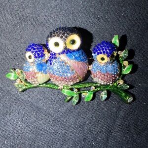 Colorful Owl Bird Brooch